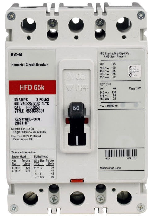 Cutler-Hammer HFD3100 Molded Case Circuit Breaker